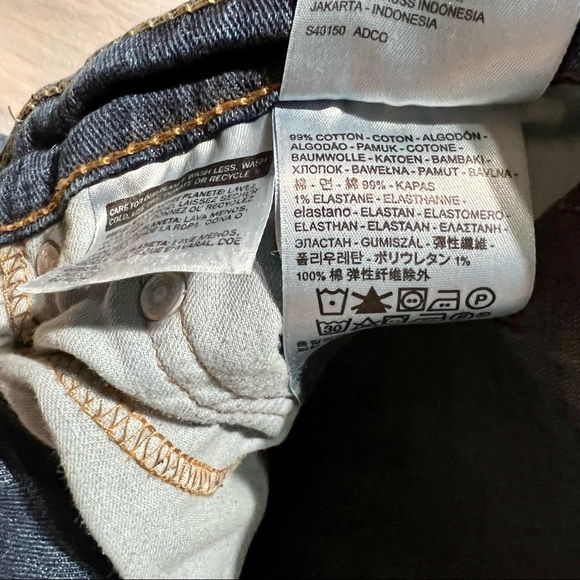 Levi's 505 Blue Denim Straight Leg Regular Fit Jeans Men's Size 36 x 32 - Picture 7 of 12